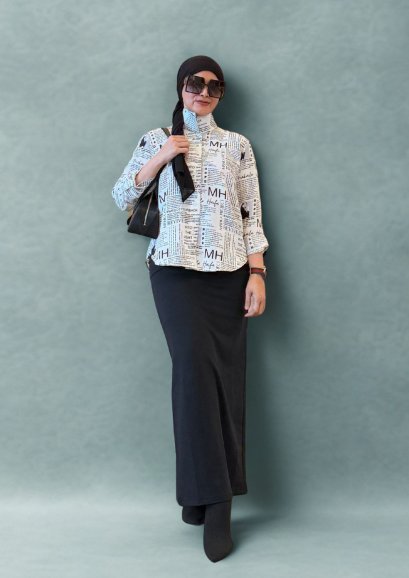 NEWSPAPER TURTLENECK SHIRT