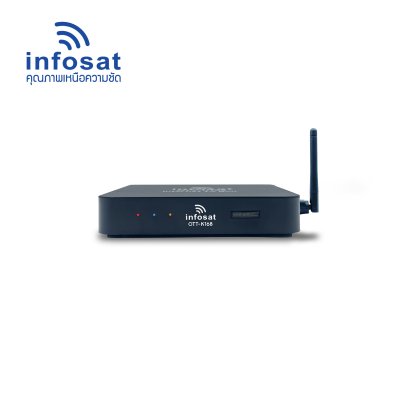 กล่องรับสัญญาณ OTT-K168 พร้อม INFOSAT WiFi Antenna