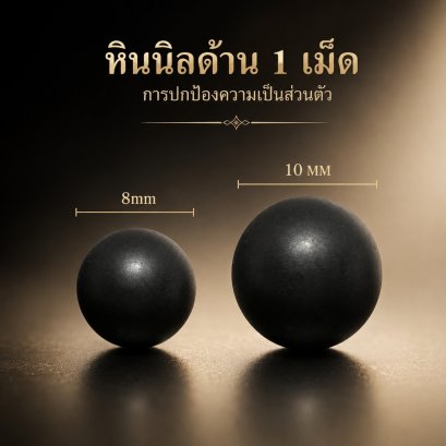 Black Onyx (หินนิลดำด้าน) 1 เม็ด
