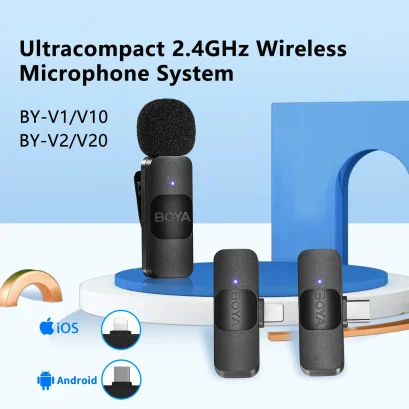 BOYA BY-V Ultracompact 2.4GHz Wireless Microphone System