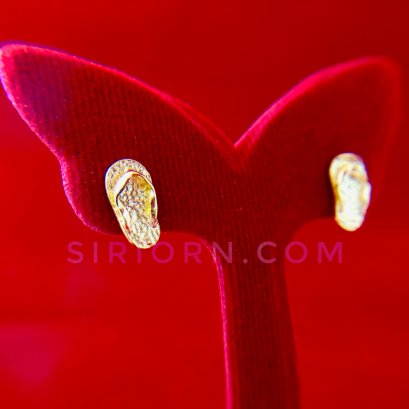 ต่างหูทองคำแท้ 96.5% ลายรองเท้า