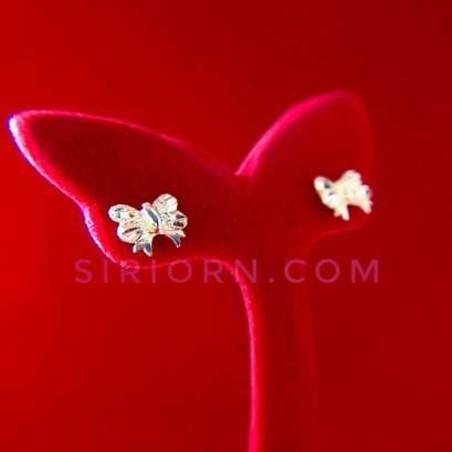 ต่างหูทองคำแท้ 96.5% ลายโบว์