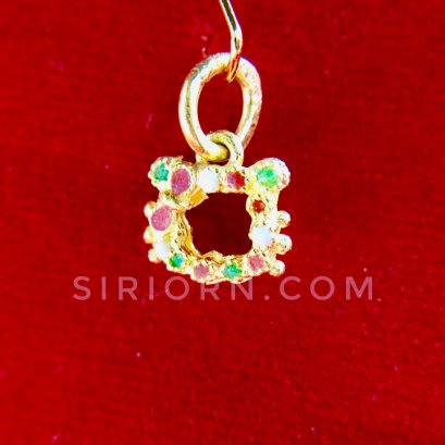 จี้ทองคำแท้ 96.5% ลายแมวลงยา