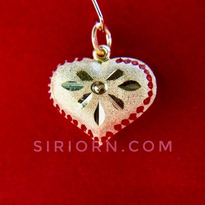 จี้ทองคำแท้ 96.5% ลายหัวใจจิกเพชร