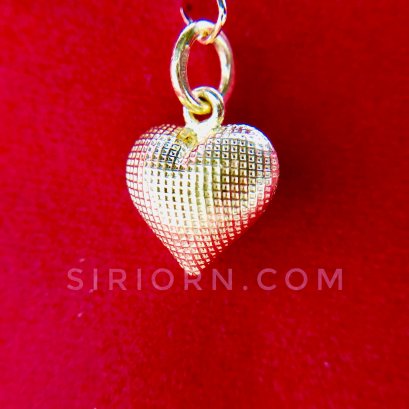 จี้ทองคำแท้ 96.5% ลายหัวใจปั๊มลาย