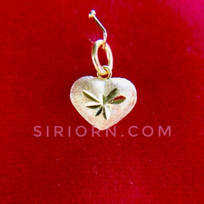 จี้ทองคำแท้ 96.5% ลายหัวใจจิกเพชร