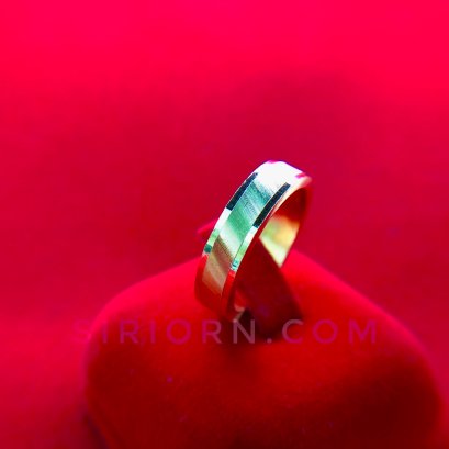 แหวนทองคำแท้ 96.5% ลายบ่อโปร่งตัดลายทองเค