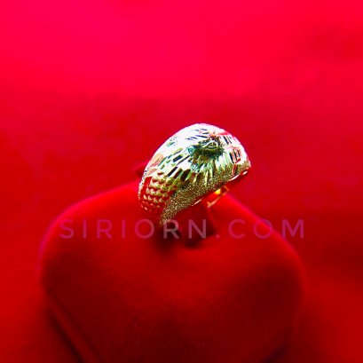 แหวนทองคำแท้ 96.5%ลายแหวนโปร่งตัดลายมังกรรอบวง