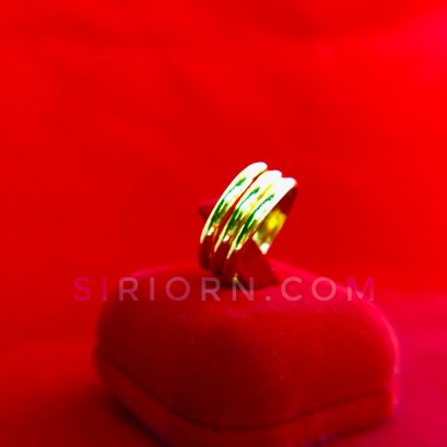 แหวนทองคำแท้ 96.5% ลายแหวนกิ๊ปเกลี้ยง3วง