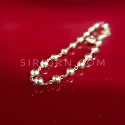 สร้อยข้อมือลายประคำถี่ทองคำแท้ 96.5%