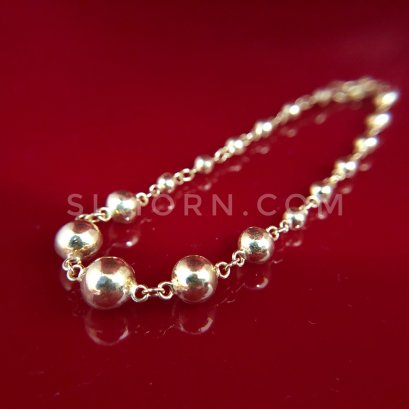 สร้อยข้อมือลายประคำเรียง ทองคำแท้ 96.5%