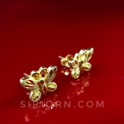 ต่างหูทองคำแท้ 96.5% ลายผีเสื้อ