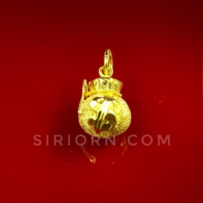 จี้ทองคำแท้ 96.5%ลายถุงทอง