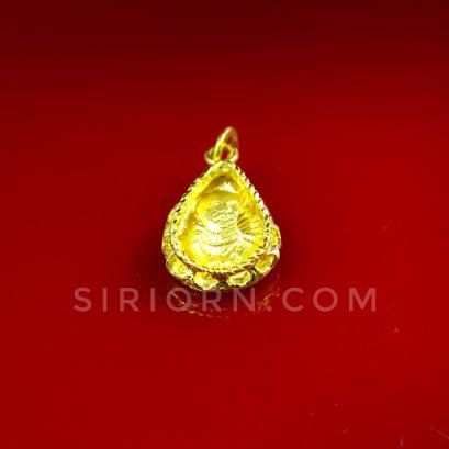 จี้ทองคำแท้ 96.5%ลาย ร.5 หยดน้ำกรอบฉลุ