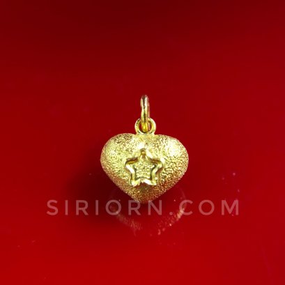 จี้ทองคำแท้ 96.5%ลายหัวใจดาวจิกเพชร