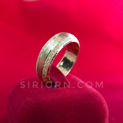 แหวนทองคำแท้ 96.5% ลายปอกมีดโปร่งจิกเพชร ขนแมว