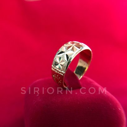 แหวนทองคำแท้ 96.5% ลายตันจิกเพชรตัดลาย