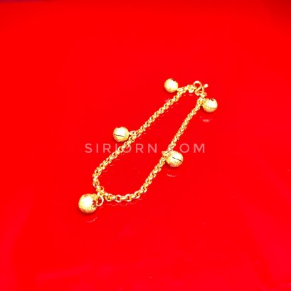 สร้อยข้อมือทองคำแท้ 96.5% ลายตุ้งติ้งกระพรวน