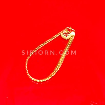 สร้อยข้อมือทองคำแท้ 96.5% ลายบิดนูนโปร่ง