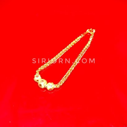 สร้อยข้อมือทองคำแท้ 96.5%  ลายเกลียวตะกร้อคั่นประคำ