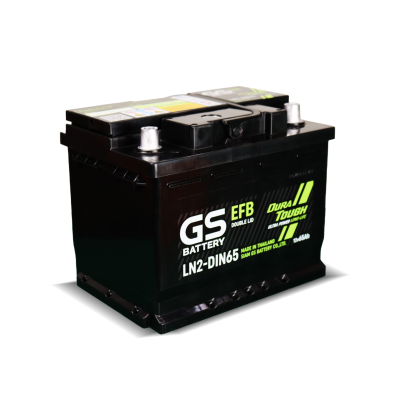 แบตเตอรี่ GS LN2-DIN65 DL EFB (Enhanced Flooded Battery Type) 12V 65Ah