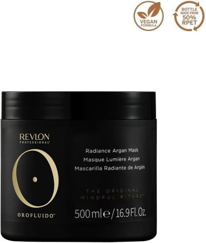 REVLON PROFESSIONAL OROFLUIDO™ RADIANCE ARGAN MASK 500 ML. มาร์คบำรุงเส้นผมเพิ่มความเงางามสูตรวีแกน