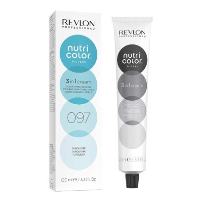 REVLON PROFESSIONAL NUTRI COLOR FILTERS097 TURQUOISE,100 ML. ทรีทเม้นท์เพิ่มประกายสีผม เทอร์ควอยซ์