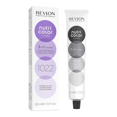 REVLON PROFESSIONAL NUTRI COLOR FILTERS 1022 INTENSE PLATINUM ,100 ML. ทรีทเม้นท์เพิ่มประกายสีผม สีแพลทตินั่มเข้มข้น