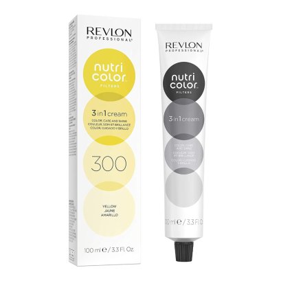 REVLON PROFESSIONAL NUTRI COLOR FILTERS 300  YELLOW ,100 ML. ทรีทเม้นท์เพิ่มประกายสีผม สีเหลือง