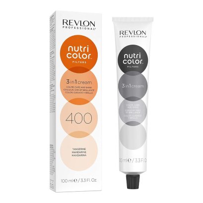 REVLON PROFESSIONAL NUTRI COLOR FILTERS 400 TANGERINE ,100 ML. ทรีทเม้นท์เพิ่มประกายสีผม สีส้มเขียวหวาน