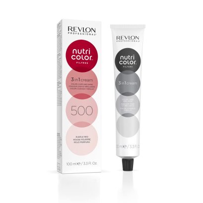 REVLON PROFESSIONAL NUTRI COLOR FILTERS 500 PURPLE RED  ,100 ML. ทรีทเม้นท์เพิ่มประกายสีผม สีม่วงแดง