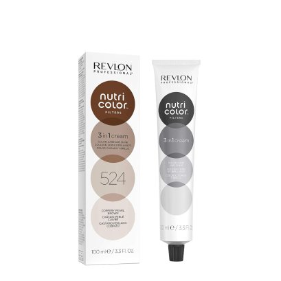 REVLON PROFESSIONAL NUTRI COLOR FILTERS 524 LIGHT BROWN  ,100 ML. ทรีทเม้นท์เพิ่มประกายสีผม สีน้ำตาลอ่อน