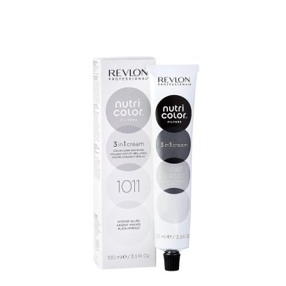 REVLON PROFESSIONAL NUTRI COLOR FILTERS 1011 INTENSE SILVER  ,100 ML. ทรีทเม้นท์เพิ่มประกายสีผม อินเทนส์ ซิลเวอร์