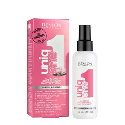 REVLON PROFESSIONAL UNIQONE HAIR TREATMENT, MOISTURIZING LEAVE-IN PRODUCT, REPAIR FOR DRY AND DAMAGED HAIR, HAIRCARE STOCKING STUFFER 150 ML.ทรีทเมนต์บำรุงผมแบบไม่ต้องล้างออก