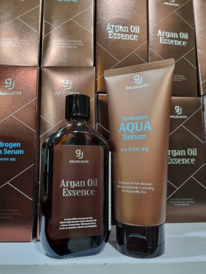 Goldilocks Argan oil essense 100ml + Aqua Serum 150ml