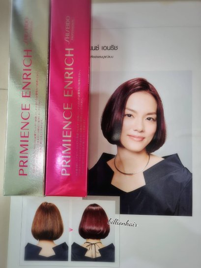 Shiseido Premience enrich 80ml hair color creamพร้อมตัวผสมสี80ml