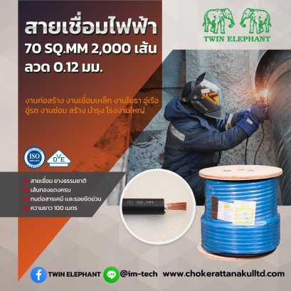 สายเชื่อมไฟฟ้า 70 SQ.MM 2000 เส้น ลวด 0.12 มม.