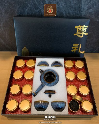 กิ๊ฟเซ็ท ชาต้าหงเผา กาแก้วญี่ปุ่น (Da Hong Pao Tea Gift Set)