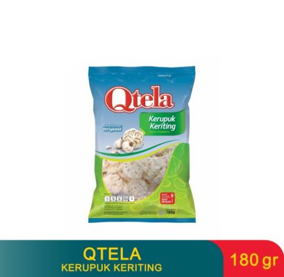 Kerupuk Keriting Mentah Original Qtela , 180 gram
