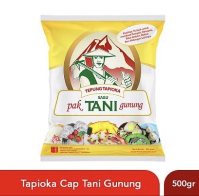 Tepung Tapioka  Sagu Tani Cap Tani Gunung ,500 gram