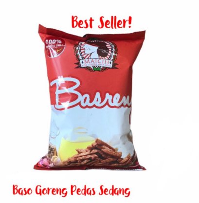 Maicih Basreng ( Bakso Goreng ) Level Pedas Sedang