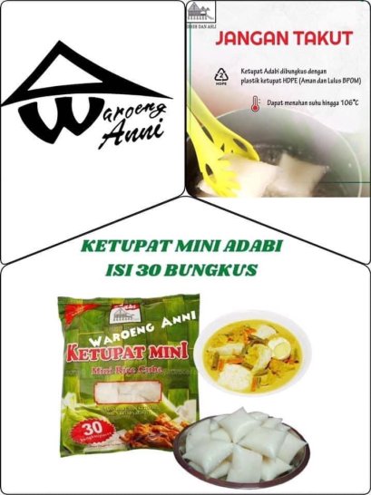 Ketupat Mini Instant Adabi @ 30 pc x 20 gram