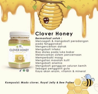 Madu Clover Honey HDI Naturals