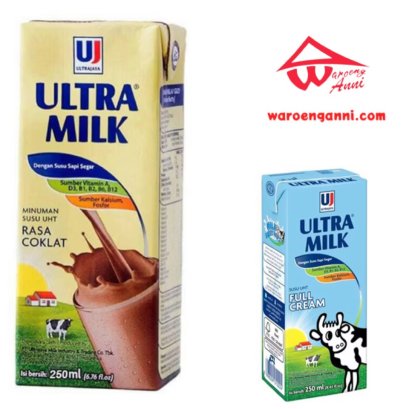 Susu UHT Ultra Jaya Milk Chocolate & Full Cream Flavor 250 ml