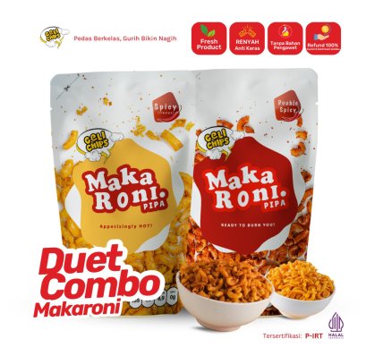 Makaroni Spicy & Double Spicy Macaroni GELICHIPS 65 gram