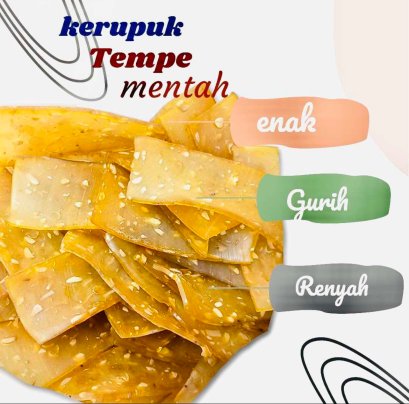Kerupuk Tempe Mentah / Raw Tempeh Soybean Crackers