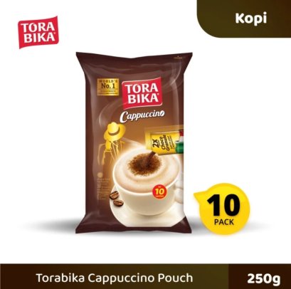 Kopi Torabika Cappuccino 3 in 1 Instant Coffee 1 Pouch 10 Sachets x 25 gram