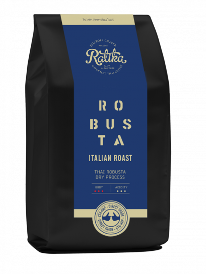 Ratika Robusta Italian Roast : กาแฟราติก้า โรบัสต้าคั่วกลาง ขนาด 500 กรัม