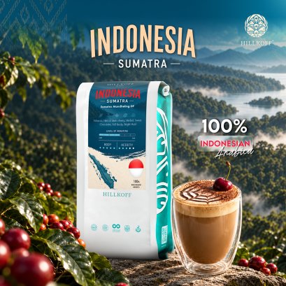 Indonesia Sumatra Arabica Coffee เมล็ดกาแฟคั่วอราบิก้า 100% อินโดนีเซีย สุมาตรา Single Origin