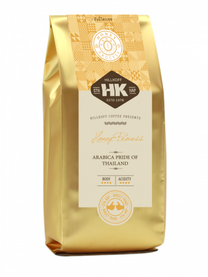 THAI ARABICA Honey Process  : กาแฟอราบิก้า ฮันนี่โพรเซส 100% ตรา ฮิลล์คอฟฟ์ (Medium Roast) 250 กรัม
